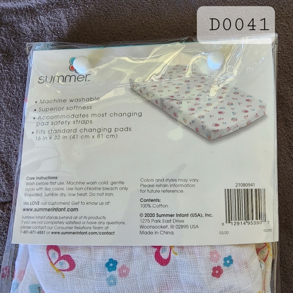Muslin soft changing pad cover fits 16x32 in. NWT 2 peice lot - Picture 6 of 6